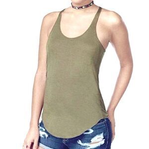 American Rag Women's Dusty Olive Green Racerback Tank Top
